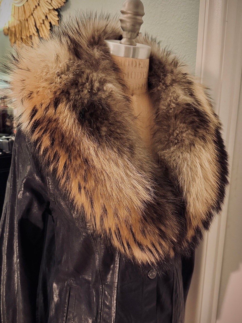 Genuine Vintage Racoon Fur Collar